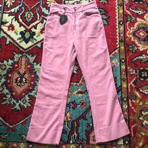Pink crop flare cords